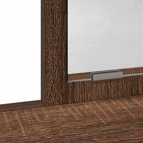 vidaXL Dressing Table with Drawers Brown Oak 100x41x140 cm