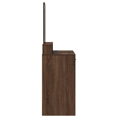 vidaXL Dressing Table with Drawers Brown Oak 100x41x140 cm