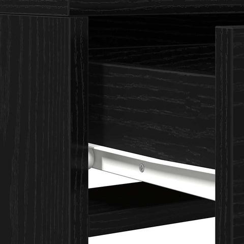 vidaXL Dressing Table Black 50 x 41 x 140 cm Engineered wood