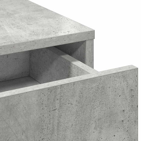 vidaXL Dressing Table with LED Lights Concrete Grey 50x41x140 cm