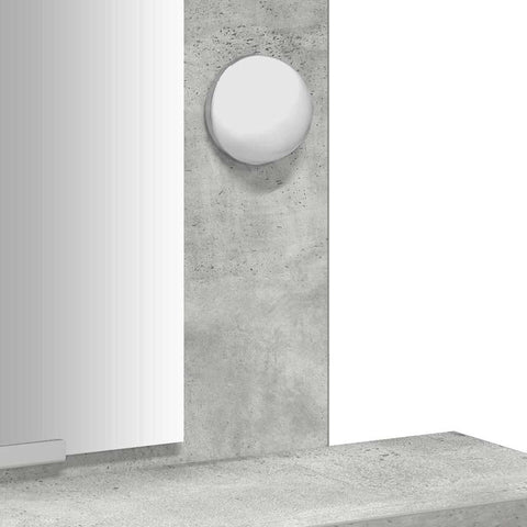 vidaXL Dressing Table with LED Lights Concrete Grey 50x41x140 cm