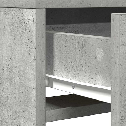 vidaXL Dressing Table with LED Lights Concrete Grey 50x41x140 cm