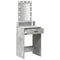 vidaXL Dressing Table with LED Lights Concrete Grey 50x41x140 cm