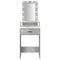 vidaXL Dressing Table with LED Lights Concrete Grey 50x41x140 cm