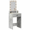 vidaXL Dressing Table with LED Lights Concrete Grey 50x41x140 cm