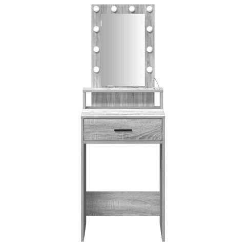vidaXL Dressing Table Grey 50 x 41 x 140 cm Engineered wood