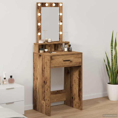 vidaXL Dressing Table Brown 50 x 41 x 140 cm Engineered wood