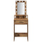 vidaXL Dressing Table with LED Lights Old Wood 50x41x140 cm