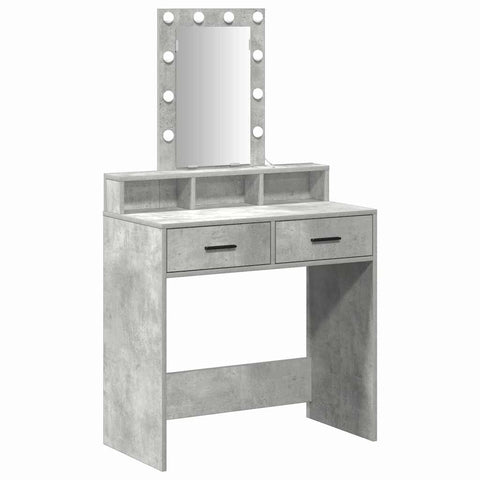 vidaXL Dressing Table Grey 79 x 41 x 140 cm Engineered wood