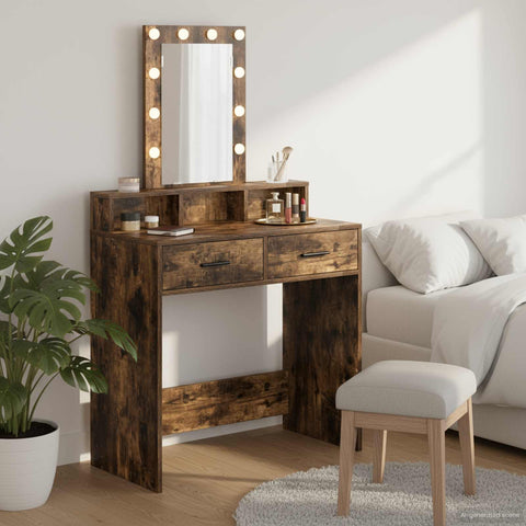 vidaXL Dressing Table Brown 79 x 41 x 140 cm Engineered wood