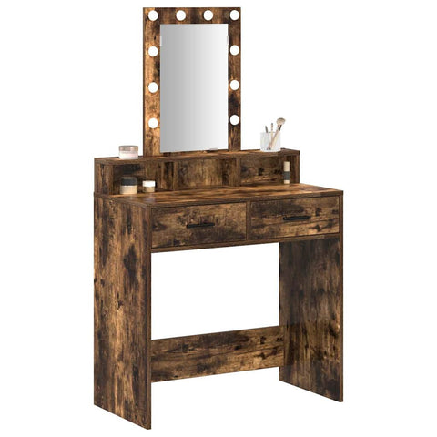 vidaXL Dressing Table Brown 79 x 41 x 140 cm Engineered wood