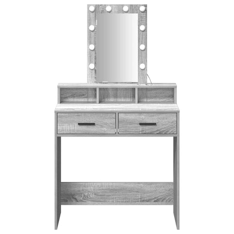 vidaXL Dressing Table Grey 79 x 41 x 140 cm Engineered wood