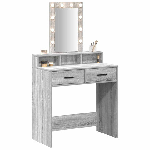 vidaXL Dressing Table Grey 79 x 41 x 140 cm Engineered wood