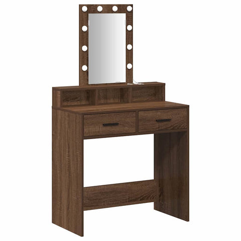vidaXL Dressing Table Brown 79 x 41 x 140 cm Engineered wood