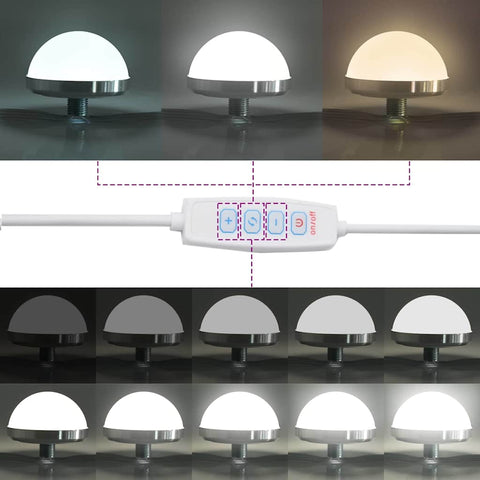 vidaXL Dressing Table with LED Lights White 100x41x140 cm