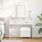 vidaXL Dressing Table with LED Lights White 100x41x140 cm