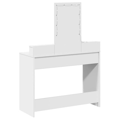 vidaXL Dressing Table with LED Lights White 100x41x140 cm