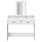 vidaXL Dressing Table with LED Lights White 100x41x140 cm