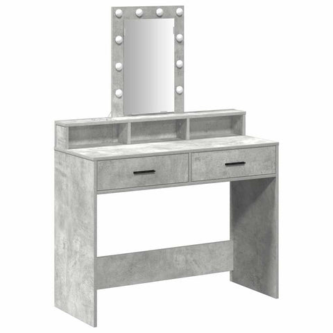 vidaXL Dressing Table Grey 100 x 41 x 140 cm Engineered wood