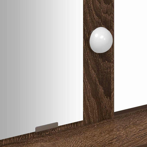 vidaXL Dressing Table Brown 100 x 41 x 140 cm Engineered wood