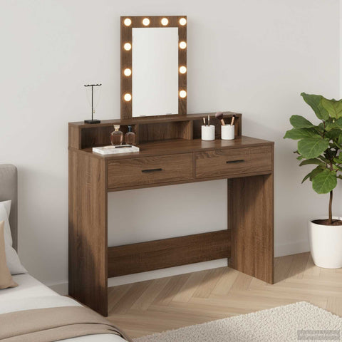 vidaXL Dressing Table Brown 100 x 41 x 140 cm Engineered wood