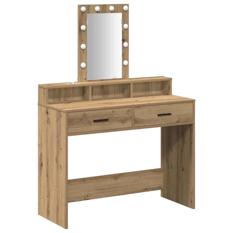vidaXL Dressing Table Brown 100 x 41 x 140 cm Engineered wood