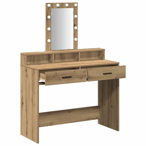 vidaXL Dressing Table Brown 100 x 41 x 140 cm Engineered wood