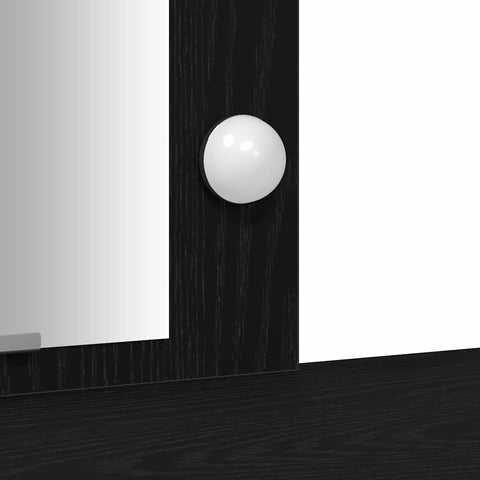 vidaXL Dressing Table Black 102 x 33 x 135 cm Engineered wood