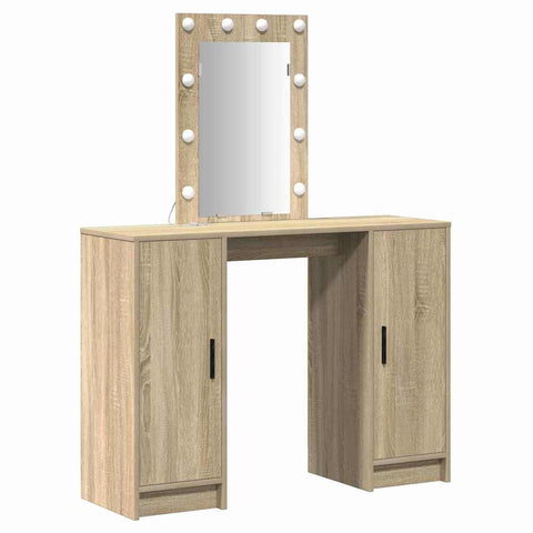 vidaXL Dressing Table Brown 102 x 33 x 135 cm Engineered wood