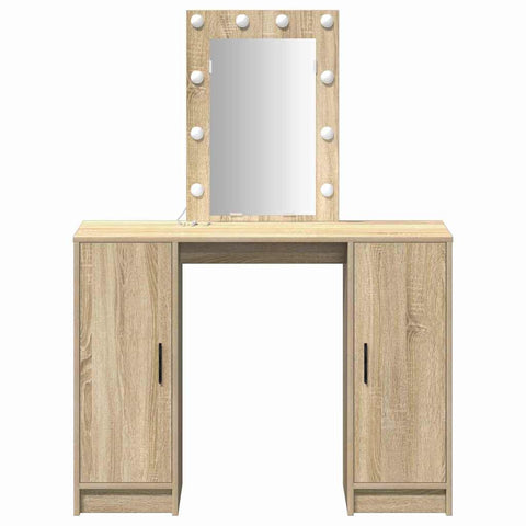 vidaXL Dressing Table Brown 102 x 33 x 135 cm Engineered wood