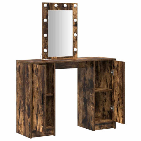 vidaXL Dressing Table Brown 102 x 33 x 135 cm Engineered wood