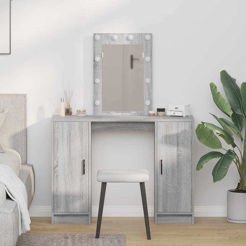 vidaXL Vanity Table Grey Sonoma Engineered Wood Standard Vanity Table