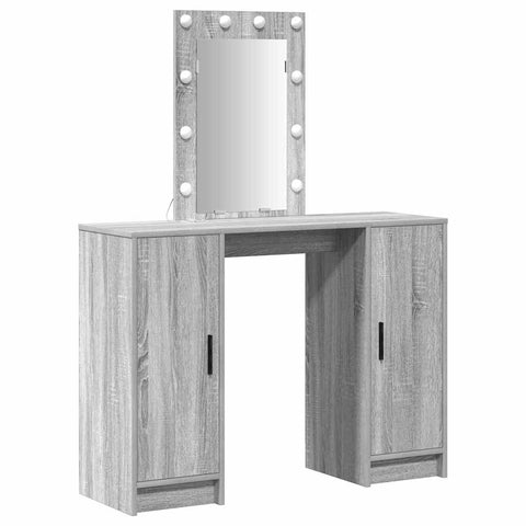 vidaXL Vanity Table Grey Sonoma Engineered Wood Standard Vanity Table