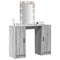 vidaXL Vanity Table Grey Sonoma Engineered Wood Standard Vanity Table