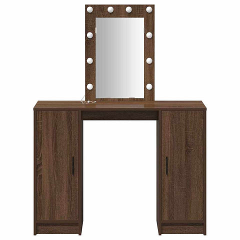 vidaXL Dressing Table Brown 102 x 33 x 135 cm Engineered wood