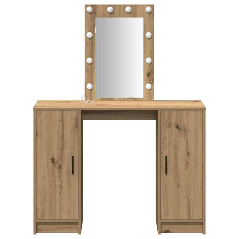 vidaXL Dressing Table Brown 102 x 33 x 135 cm Engineered wood