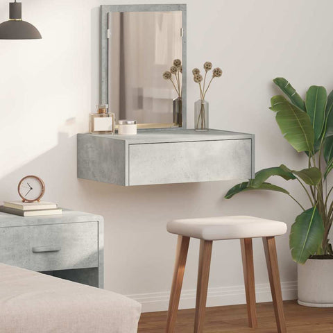 vidaXL Dressing Table with Drawer Grey 60 x 40 x 70 cm Engineered wood