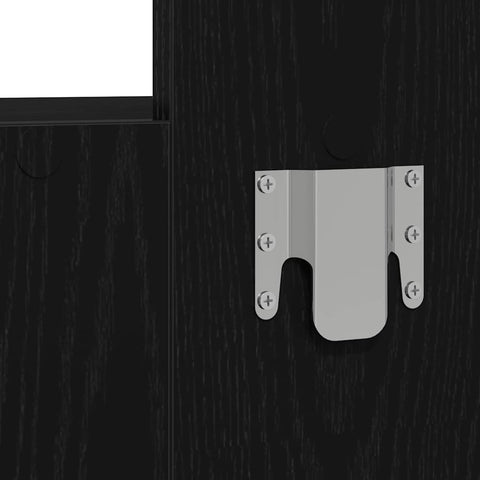 vidaXL Dressing Table Black 83 x 40 x 70 cm Engineered wood