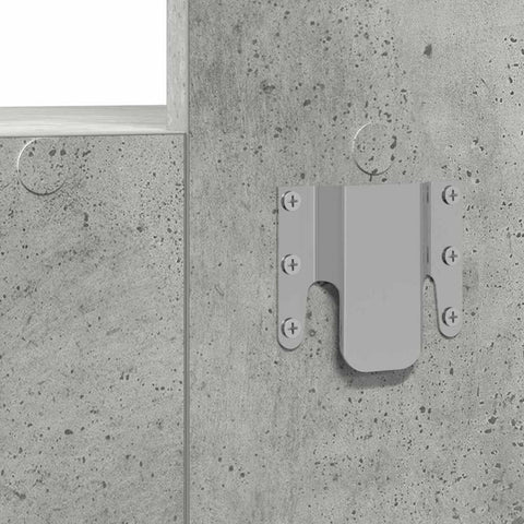 vidaXL Wall Hanging Dressing Table Concrete Grey 83x40x70 cm