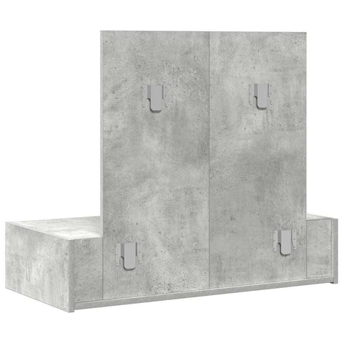 vidaXL Wall Hanging Dressing Table Concrete Grey 83x40x70 cm