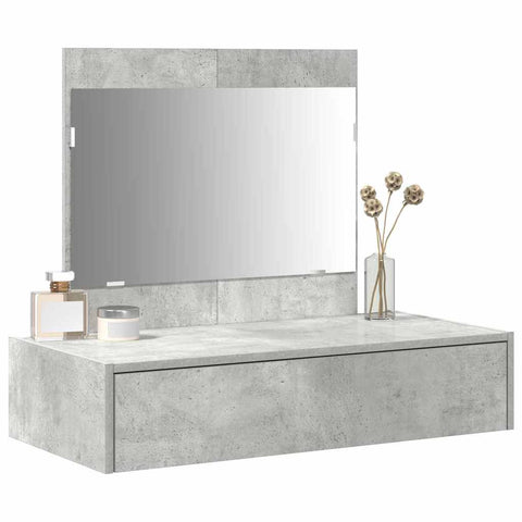 vidaXL Wall Hanging Dressing Table Concrete Grey 83x40x70 cm