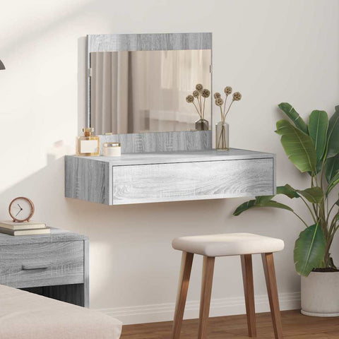 vidaXL Dressing Table with Drawer Grey 83 x 40 x 70 cm Engineered wood