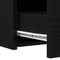 vidaXL Wall-Mounted Dressing Table with LED Lights - Black Oak