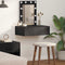 vidaXL Wall-Mounted Dressing Table with LED Lights - Black Oak