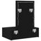 vidaXL Wall-Mounted Dressing Table with LED Lights - Black Oak