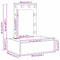 vidaXL Wall-Mounted Dressing Table with LED Lights - Black Oak