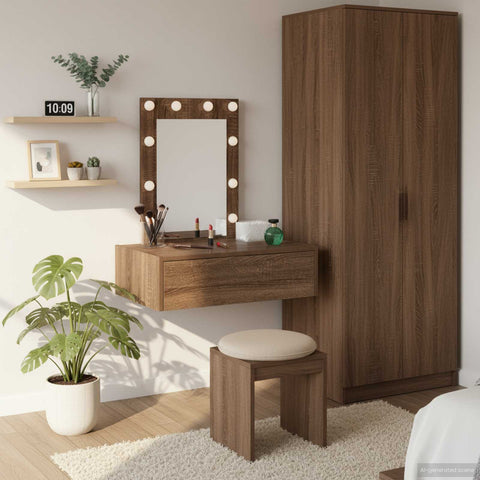 vidaXL Dressing Table Brown 60 x 40 x 70 cm Engineered wood