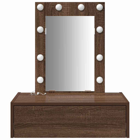 vidaXL Dressing Table Brown 60 x 40 x 70 cm Engineered wood