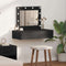 vidaXL Wall-Mounted Dressing Table with LED Lights in Black Oak