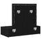 vidaXL Wall-Mounted Dressing Table with LED Lights in Black Oak